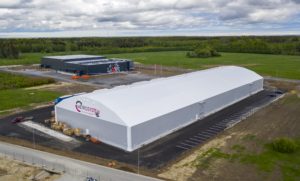 Finest-Hall Factory OÜ toodetud ja paigaldatud PVC hall mõõtudega 40x124m, kõrgus 7 m Waiper Invest OÜ-le.